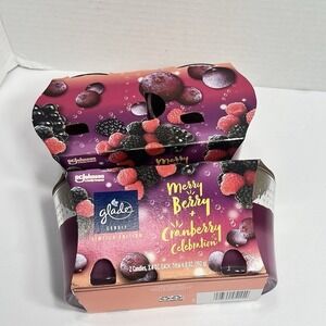 Set Of 2 Glade Scented Candle, Merry Berry Cranberry Celebration, Fragrance (4pc